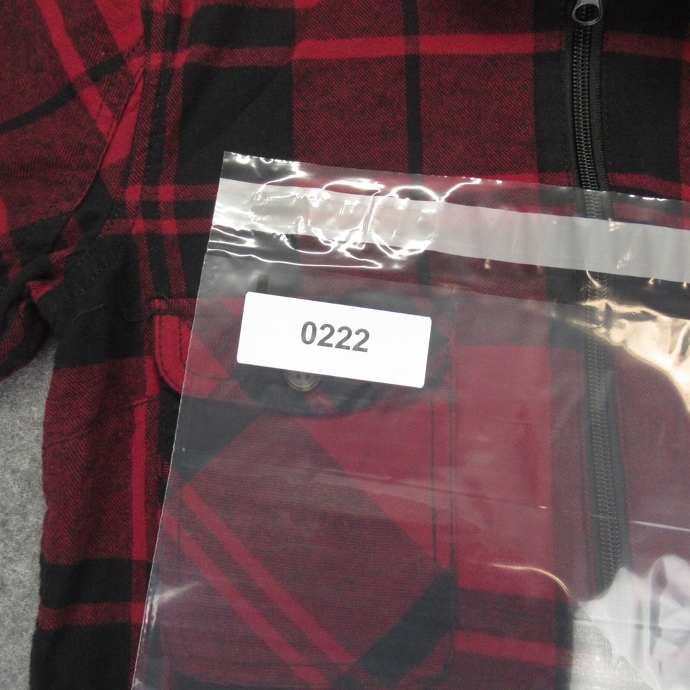 Five Brother‎ Womens Flannel Shirt XS Red Plaid Collared Up Long Sleeve Pullover - Picture 8 of 8